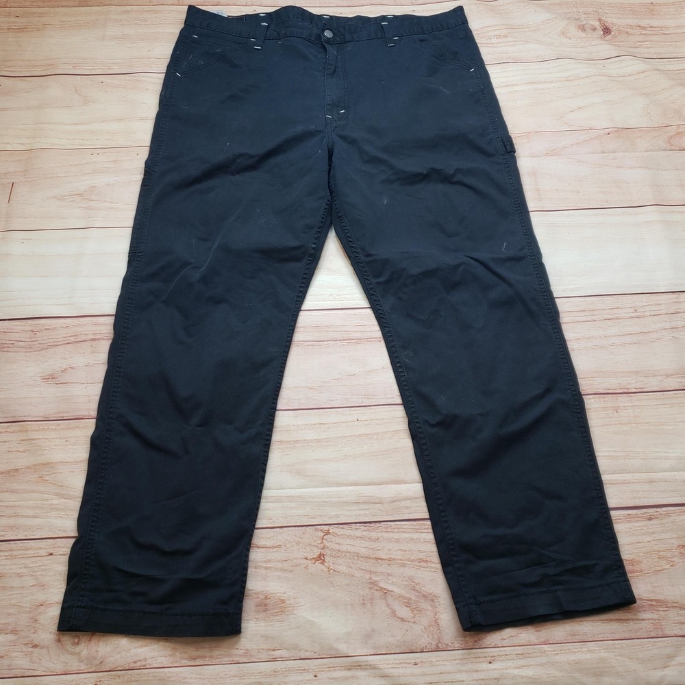 Levi's Pants Mens 40x32 Black Carpenter Straight Stretch Canvas Workwear Adult